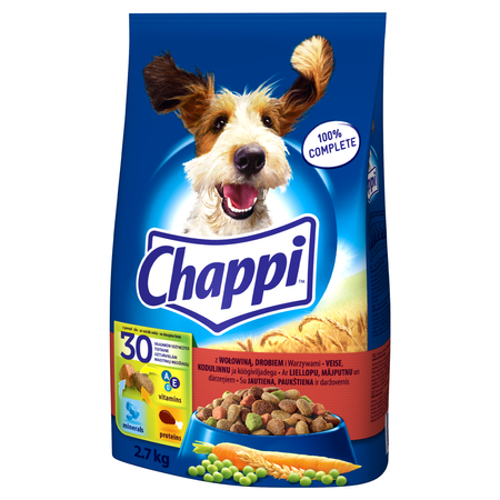 Chappi Sucha Karma Dla Psa Z Wołowiną, Drobiem I Warzywami 2,7 kg