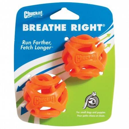 Chuckit Zabawka Dla Psa Breathe Right Small 2Pak Piłka Ułatwiająca Psu Oddychanie Podczas Aportowania Rozmiar S