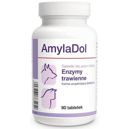DOLFOS AmylaDol Enzymy Trawienne Dla Psów i Kotów 90 Tabletek
