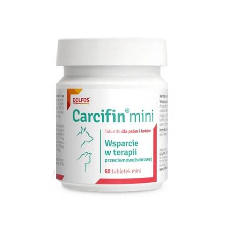 DOLFOS Carcifin Mini Wsparcie w Terapii Przeciwnowotworowej Dla Psów i Kotów 60 Tabletek
