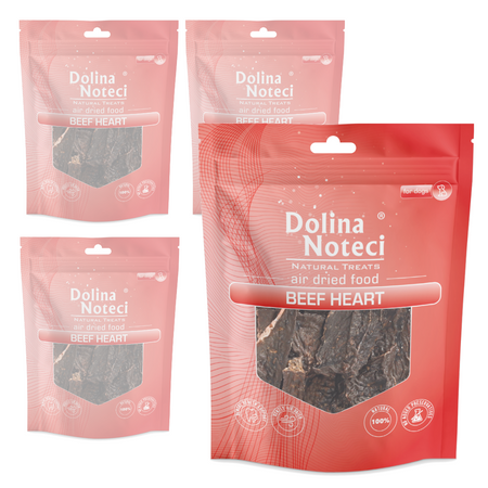 Dolina Noteci Natural Treats Beef Heart Przysmak Dla Psa Serca Wołowe 4x100g