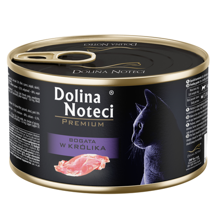 Dolina Noteci Premium 185g Mokra Karma Dla Kota Bogata w Królika