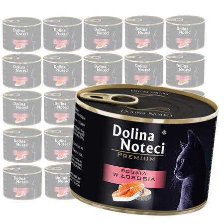 Dolina Noteci Premium 24x185g Bogata W Łososia Mokra Karma Dla Kota