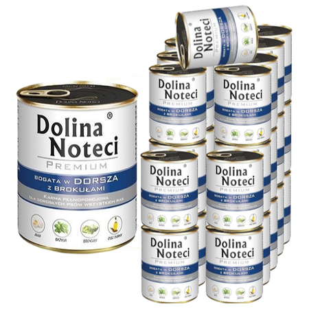 Dolina Noteci Premium Bogata W Dorsza Z Brokułami Puszka 30x800g Mokra Karma Dla Psa