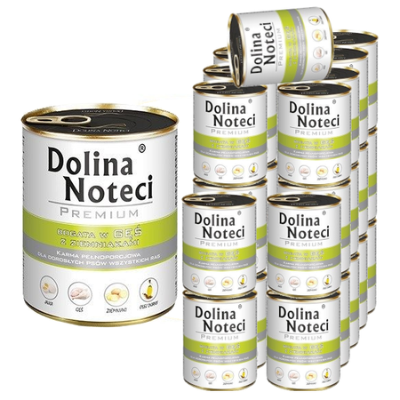 Dolina Noteci Premium Bogata W Gęś Z Ziemniakami Puszka 30x800g Mokra Karma Dla Psa