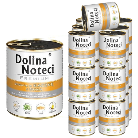 Dolina Noteci Premium Bogata W Kaczkę Z Dynią Puszka 20x800g Mokra Karma Dla Psa