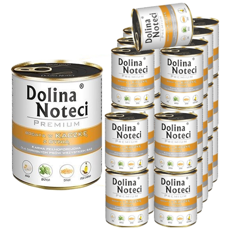 Dolina Noteci Premium Bogata W Kaczkę Z Dynią Puszka 30x800g Mokra Karma Dla Psa