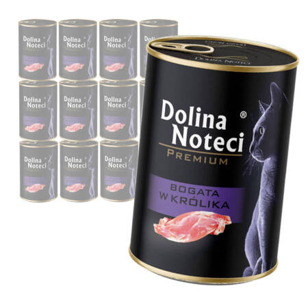 Dolina Noteci Premium Mokra Karma Dla Kota 12x400g Bogata W Królika