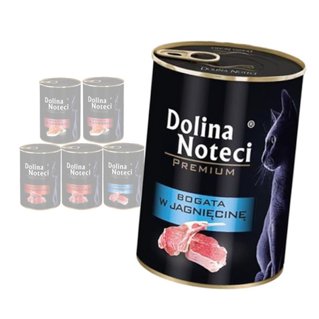 Dolina Noteci Premium Mokra Karma Dla Kota Mix Smaków 6x400g Łosoś Jagnięcina Cielęcina