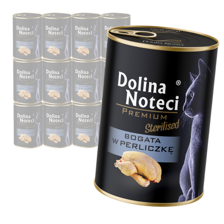 Dolina Noteci Premium Sterilised 12x400g Mokra Karma Dla Kota Po Sterylizacji Bogata w Perliczkę