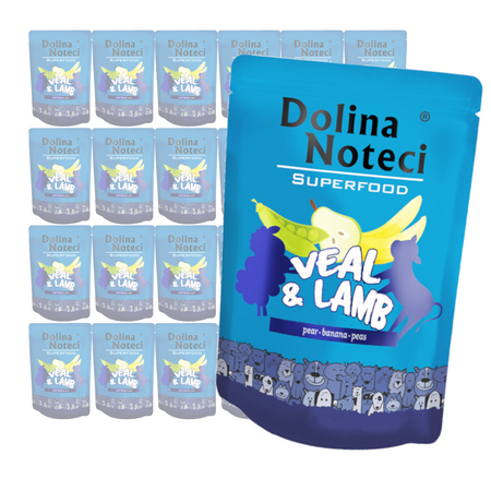 Dolina Noteci Superfood Mokra Karma Dla Psa Cielęcina z Jagnięciną 24x300g