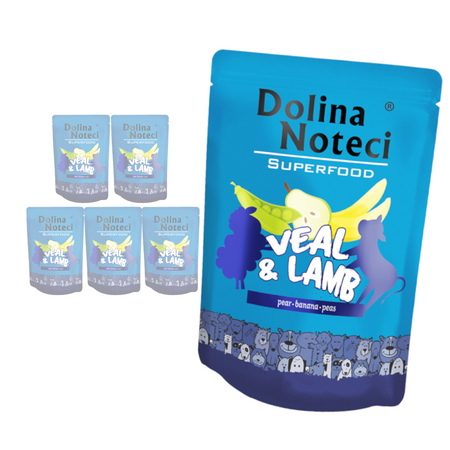 Dolina Noteci Superfood Mokra Karma Dla Psa Cielęcina z Jagnięciną 6x300g