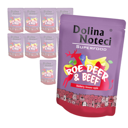 Dolina Noteci Superfood Mokra Karma Dla Psa Sarna z Wołowiną 10x300g