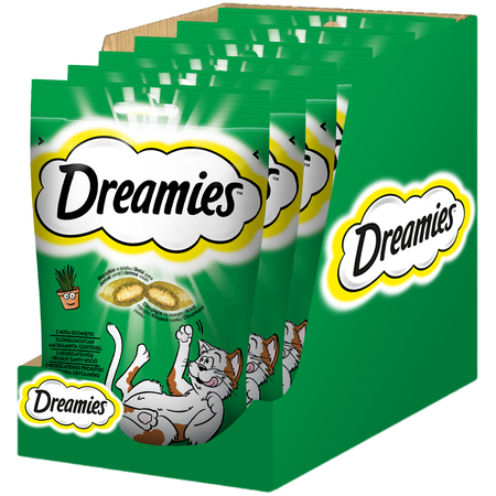 Dreamies Przysmak Dla Kota Chrupiące Paszteciki Z Nadzieniem Z Nutą Kocimiętki 6x60g