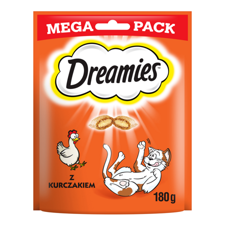 Dreamies z Pysznym Kurczakiem Mega Pack 180g Przysmaki dla kota