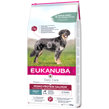 EUKANUBA Adult z Łososiem 12kg Monoproteinowa Sucha Karma Dla Dorosłych Psów Wszystkich Ras