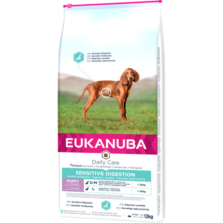 EUKANUBA Sensitive Digestion Sucha Karma Z Kurczakiem Dla Szczeniąt Z Wrażliwym Przewodem Pokarmowym 12kg