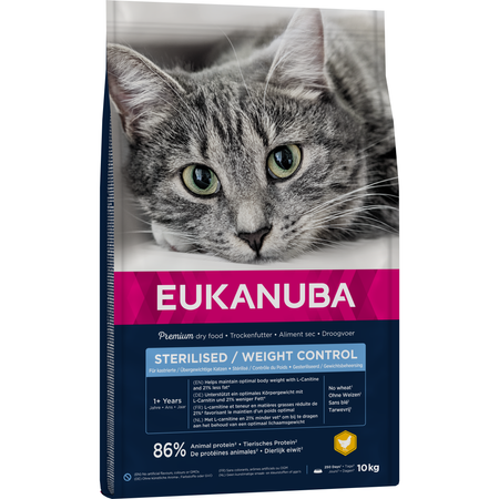 EUKANUBA Sterilised Weight Control Sucha Karma Dla Dorosłych Kotów Sterylizowanych Kontrola Wagi 10kg