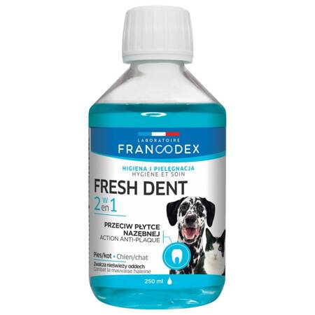 FRANCODEX PL Fresh dent - płyn do higieny jamy ustnej dla psów i kotów 250 ml