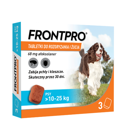 FRONTPRO Tabletki Przeciw Kleszczom I Pchłom Dla Psa L 10-25kg