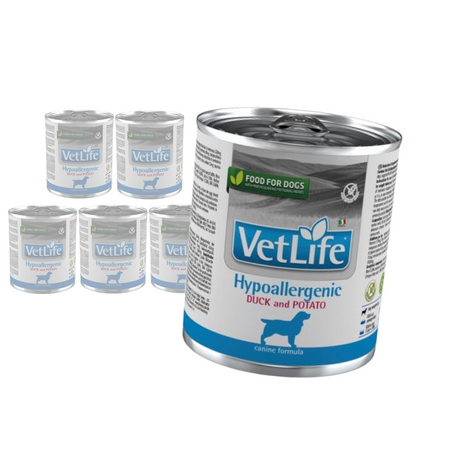 Farmina Vet Life Natural Diet Dog Hypoallergenic Duck & Potato 6x300g Mokra Karma Dla Psa Przy Nieporządnych Reakcjach Na Organizm