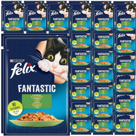 Felix Fantastic Karma Dla Kotów Królik W Galaretce Saszetka 48x85g