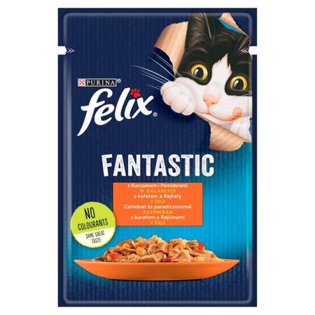 Felix Fantastic Karma Dla Kotów Kurczak Z Pomidorami W Galaretce Saszetka 85g