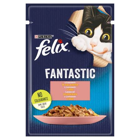 Felix Fantastic Karma Dla Kotów Łosoś W Galaretce Saszetka 85g