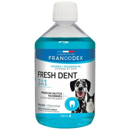 Francodex Pl Fresh Dent - Płyn Do Higieny Jamy Ustnej Dla Psów I Kotów 500 ml