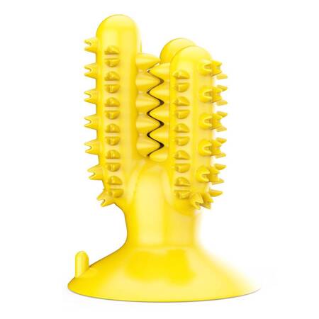 Gryzak, zabawka dentystyczna dla psa, rozmiar M, kolor zółty, szczoteczka do zębów