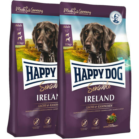 Happy Dog Adult Supreme Sensible Irlandia 2x12,5kg Sucha Karma Dla Psa z Łososiem i Królikiem