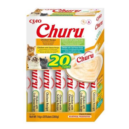 Inaba Cat Churu 20x14g (280g) Kremowy Przysmak Dla Kota Pasta Mix Z Kurczakiem