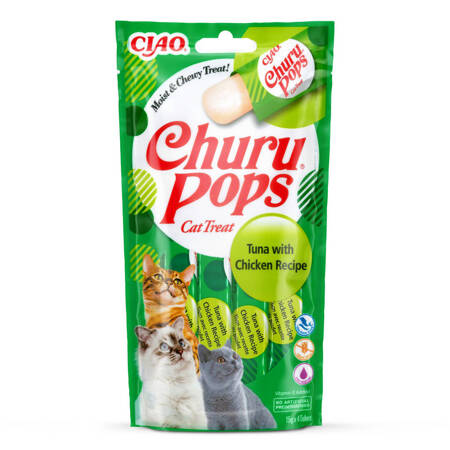 Inaba Cat Churu Pops 4x15g (60g) Kremowy Przysmak Dla Kota Galaretka Z Kurczakiem I Tuńczykiem