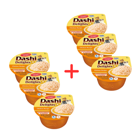 Inaba Cat Dashi Delights 6x70g Uzupełniająca Karma Dla Kota Bulion z Kurczakiem  3+3 Gratis