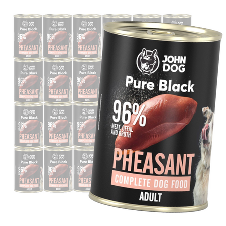 John Dog Karma Mokra Dla Psa Pure Black Z Bażantem Puszka 24x400g