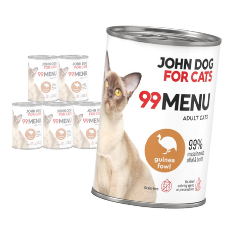 John Dog for Cats 99 Menu Mokra Karma Dla Dorosłych Kotów Z Perliczką 6x400g