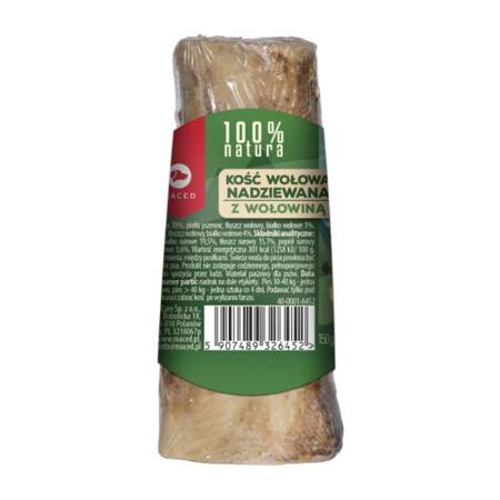 Maced 100% Natura Kość Nadziewana Wołowiną 150g Naturalny Przysmak dla Psa