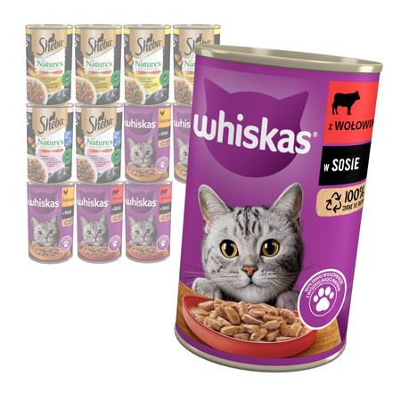 Mokra Karma Dla Kota Whiskas + Sheba Nature's Collection Mix Smaków W Sosie 12x400g