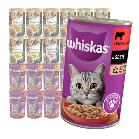 Mokra Karma Dla Kota Whiskas + Sheba Nature's Collection Mix Smaków W Sosie 24x400g