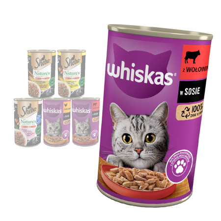 Mokra Karma Dla Kota Whiskas + Sheba Nature's Collection Mix Smaków W Sosie 6x400g