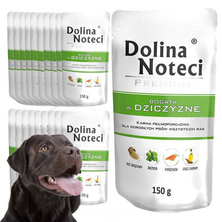 Mokra Karma Dla Psa Dolina Noteci Premium Bogata W Dziczyznę Saszetka 20x150g