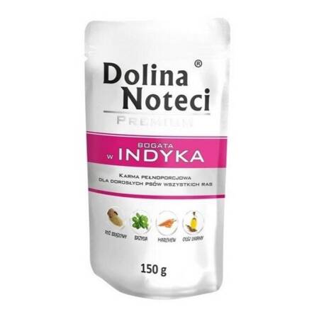 Mokra Karma Dla Psa Dolina Noteci Premium Bogata W Indyka Saszetka 150g