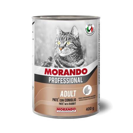 Morando Professional Karma Mokra Dla Dorosłych Kotów Pasztet Z Królikiem 400g