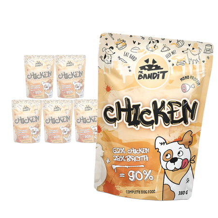 Mr. Bandit Chicken 6x380g Pełnoporcjowa Mokra Karma Dla Psa z Kurczakiem