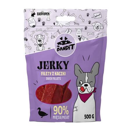 Mr Bandit JERKY Filety z kaczki 500g - naturalny przysmak dla psa