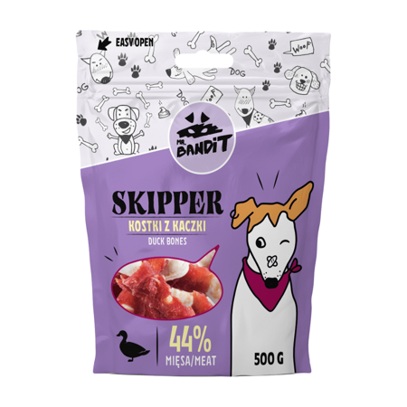 Mr Bandit SKIPPER Kostki z kaczki 500g - naturalny przysmak dla psa