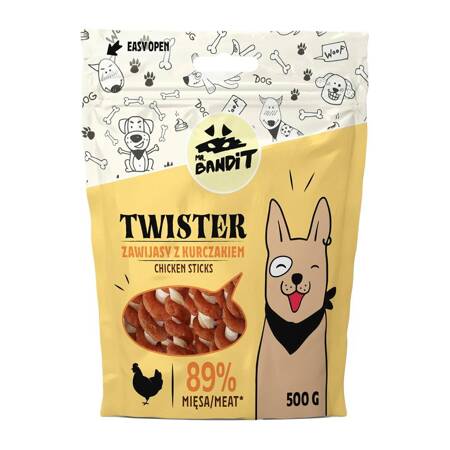 Mr Bandit TWISTER Zawijas z kurczaka 500g - naturalny przysmak dla psa