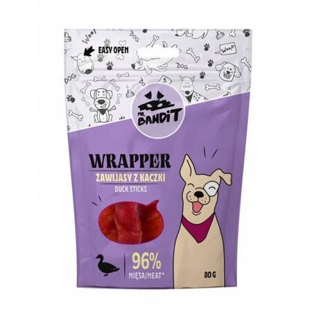 Mr Bandit WRAPPER Zawijasy z Kaczki 80g Naturalny Przysmak Dla Psa