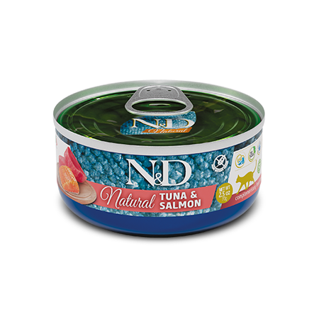 N&D Cat Natural Tuna & Salmon 70g Mokra Karma Dla Kota Tuńczyk Łosoś