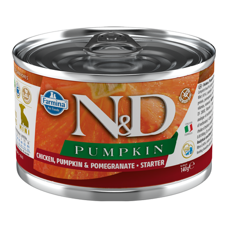 N&D Dog Chicken Pumpkin Pomegranate Puppy 140g Mokra Karma Dla Szczeniąt Kurczak Dynia i Granat